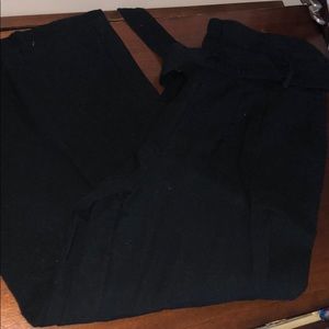 Linen BP crop leg wide leg pants